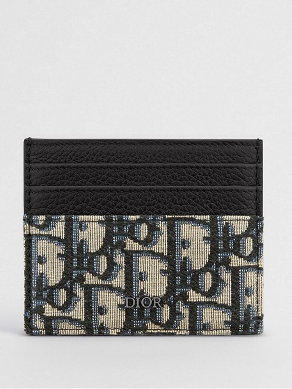 Dior Men's Blue & Black Oblique Card Holder